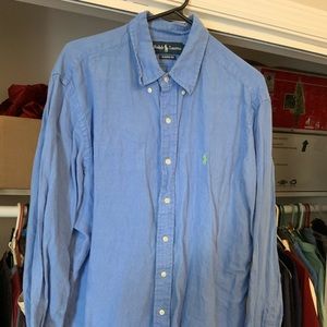 Polo linen button down shirt xl